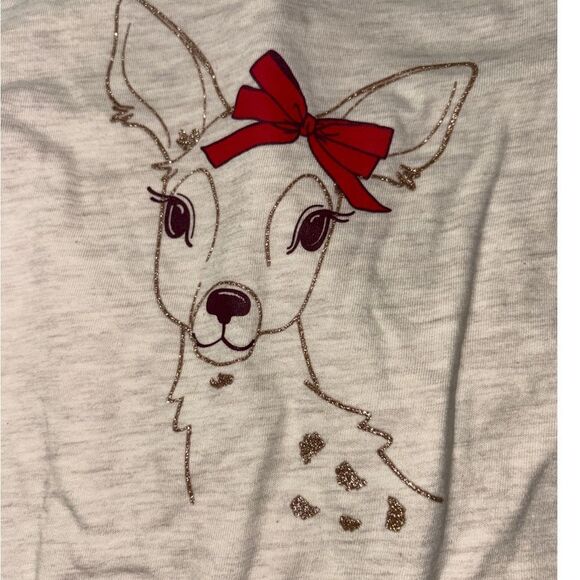 Nwt 3t Cat & Jack Cream and Red Long Sleeve Tees - Picture 2 of 2